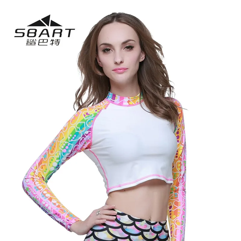 

Women Long Sleeve Swimwear Bathing Suit Rash Guard Shirts UV Protection UPF50+Quick-Drying WaterProof Beach Surfing Rash Guard
