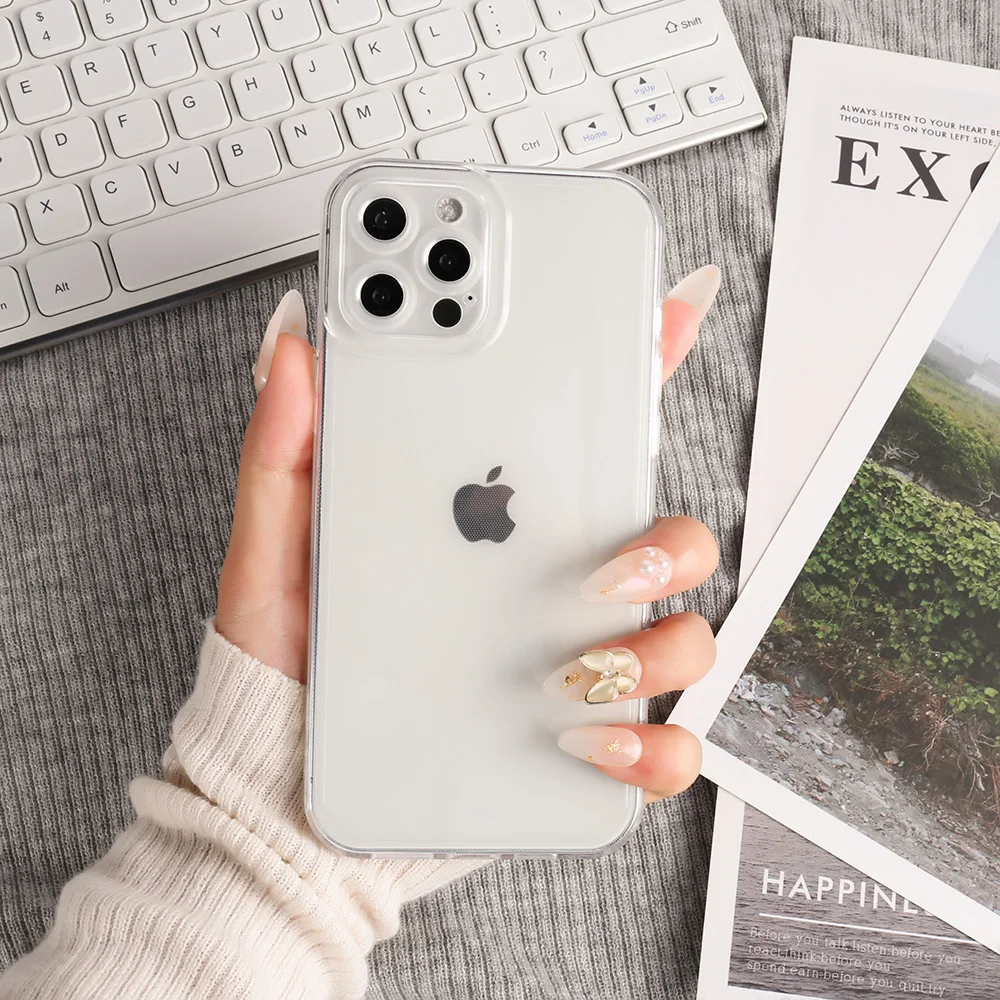 

Clear Case For Iphone 13 Pro Max Silicone Cover Iphone 12 11 Pro Max X XS 7 8 Plus SE 2020 11promax 12promax 12 Shockproof Funda