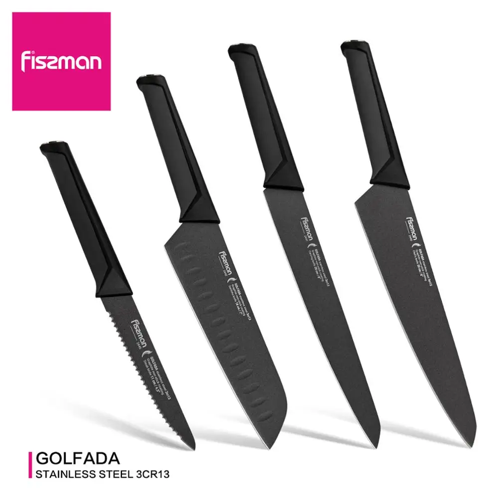 Fissman Golfada серия Janpanese 3Cr13 Стальные Кухонные ножи Santoku нож для стейка шеф