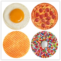 creative food realistic blanket for sofa bed home supplies poached egg blanket comfortable keep warm donut pizza blanket cl50603