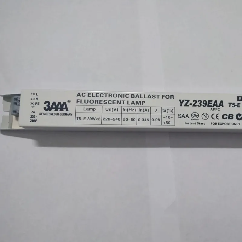 

3AAA YZ-239EAA T5-E 220-240V 2x39W Fluorescent Lamp AC Electronic Ballasts Instant Start