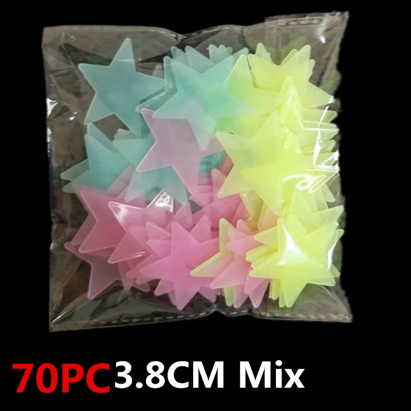 40-100PC3D с изображением луны и звезд земля светится в темноте наклейки на стену