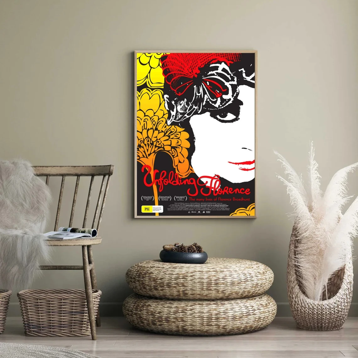 Раскладной плакат из фильма Флоренция холщовая печать Классическая винтажная
