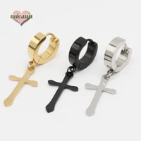 earrings cross acero inoxi korean fashion jewelry vintage largos dangle for women accesorios para mujer atacado black cheap 2021