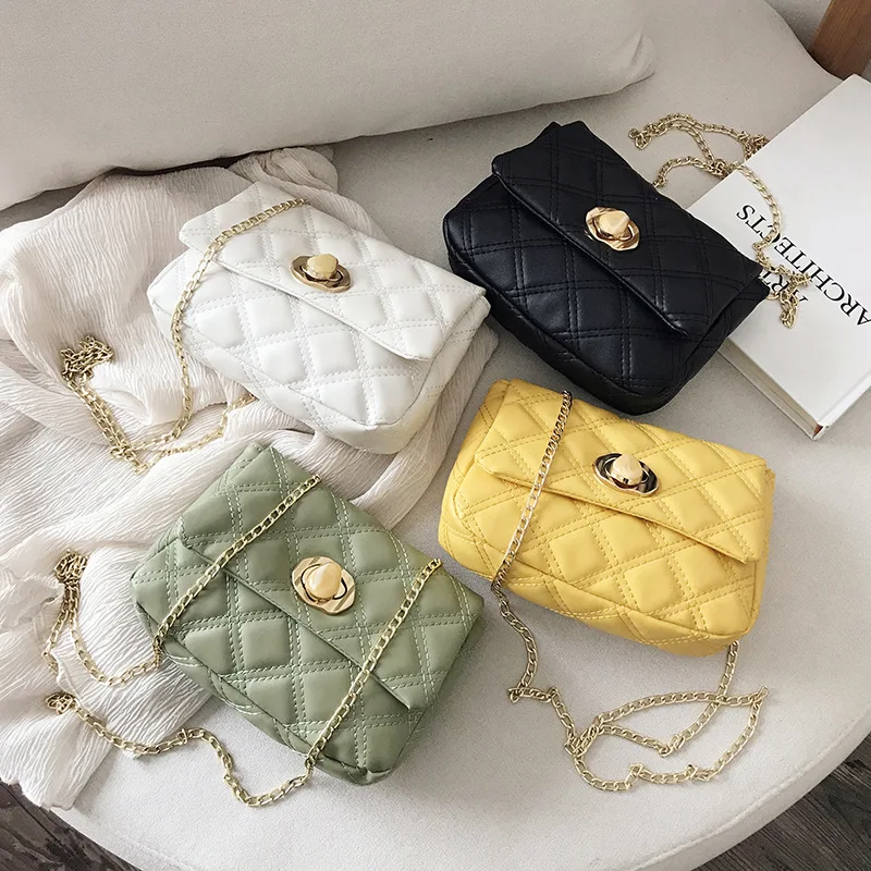 Jlulu стеганые женские кожаные сумки маленькие через плечо для женщин 2019 золотая