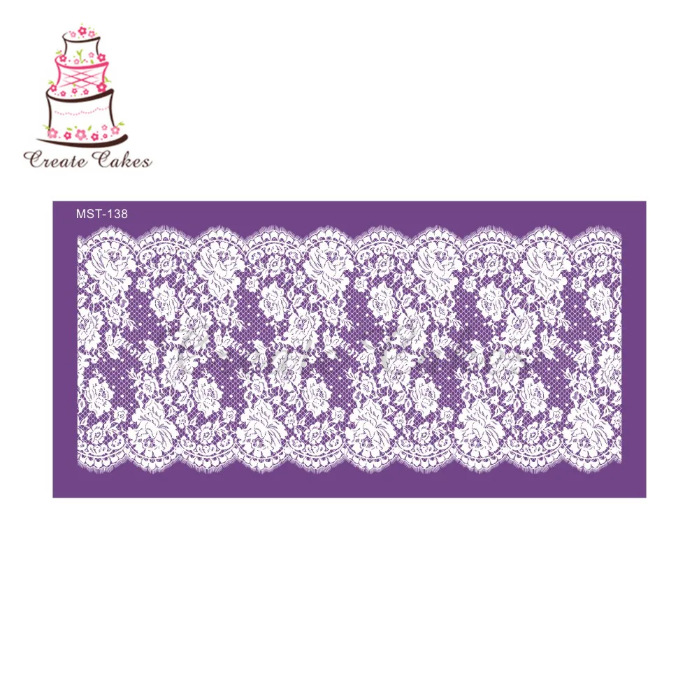 Цветочные кружевные дизайнерские сетчатые трафареты для свадебного торта