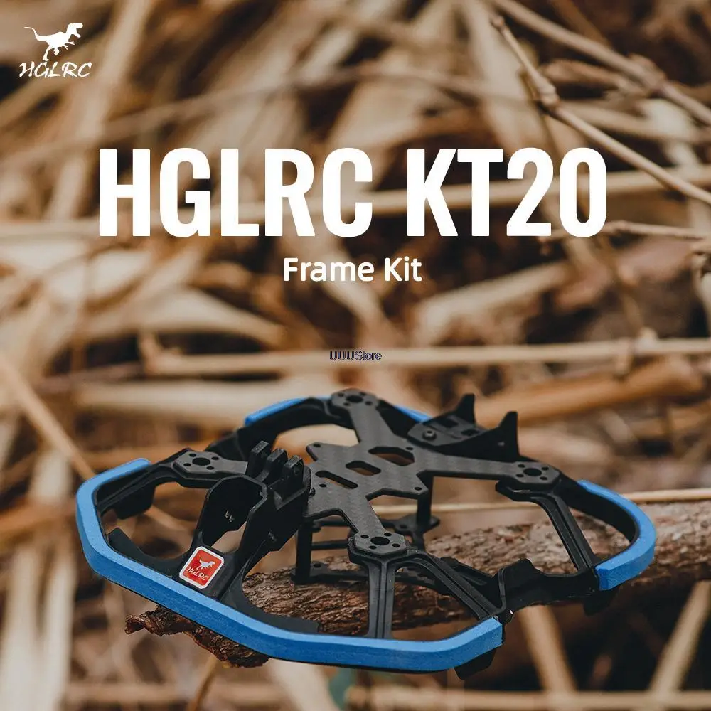 

HGLRC KT20 2inch FPV Cinewhoop Drone Replacement 90mm 3K Carbon Fiber Racing Drone Frame Kits Long range