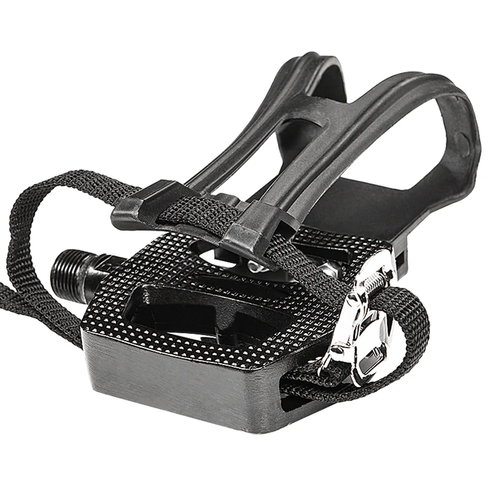 

Exercise Bike Pedals Pedal for Clipless Toe Cage and Strap for Shoes Indoor Cycling Heavy Duty 9/16 Inch Thread QW
