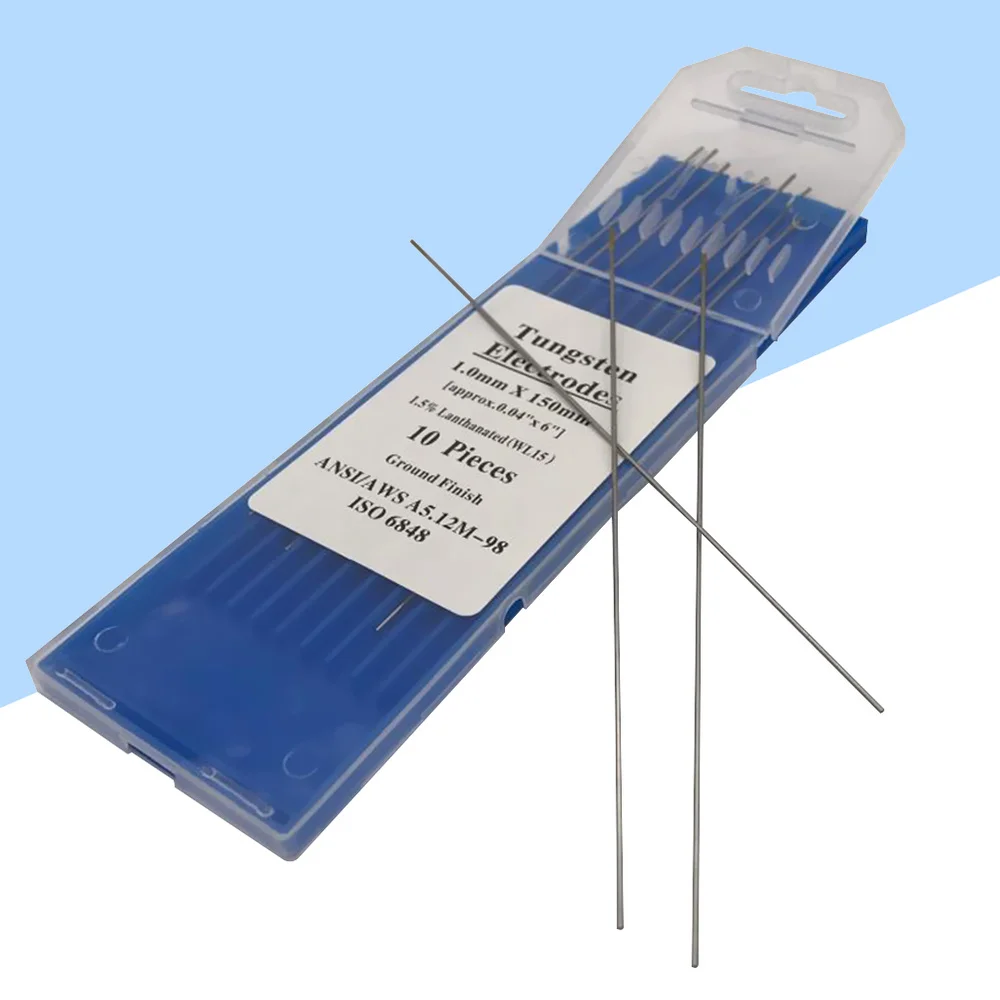 

10pcs/1 Bag TIG Welding Tungsten Electrodes 2% Lanthanated WL20 Tungsten Electrode Welding Rods (1.0MM x150MM)