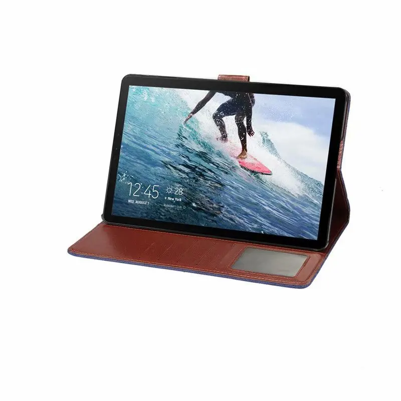 Джинсовый кожаный чехол для планшета в полоску samsung Galaxy Tab S4 T830 T835 SM-T830 SM-T835 10 5