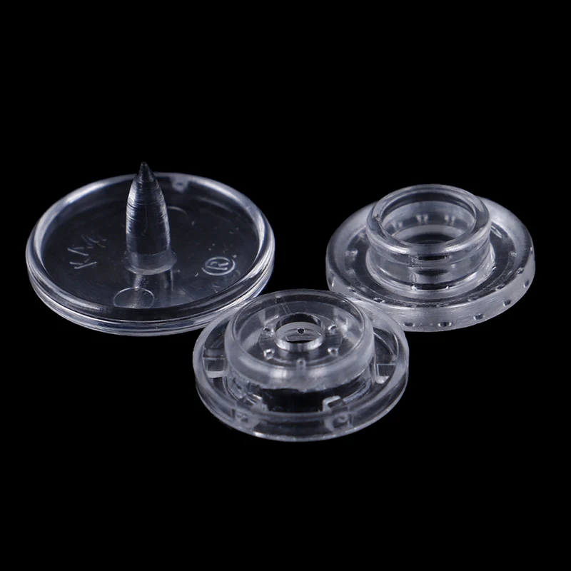 50 Sets Clear KAM Resin Snap Buttons Plastic Snaps Fasteners Press Studs Size T5 Caps high quality