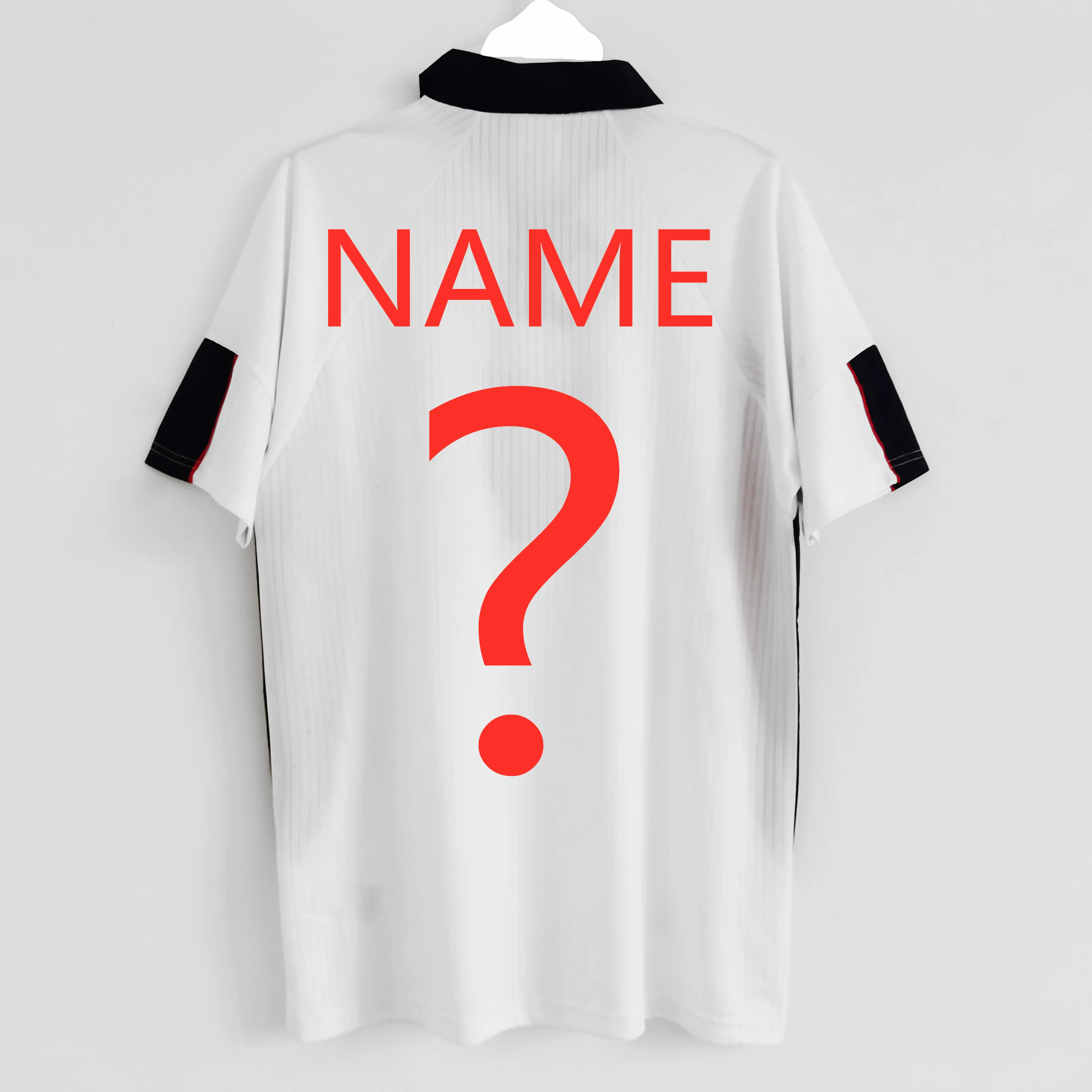

England 1998 Top Quality Retro Classic Home courtJerseys T-Shirt Customize LINEKER Gascoigne Beckham Shearer