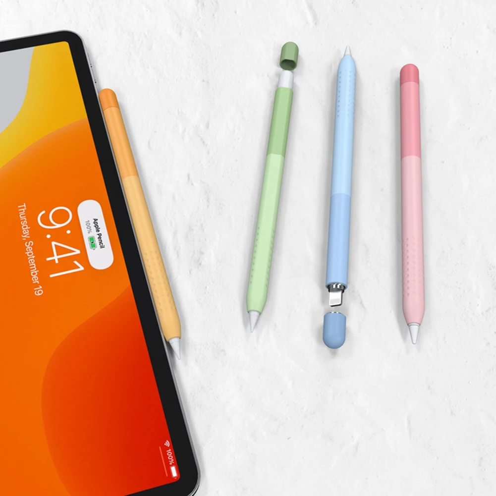 

Pencil Case with Tip Covers Tablet Touch Pen Stylus Cover Case for Apple Pencil 1 2 Anti-scratch Stylus Pen Caps