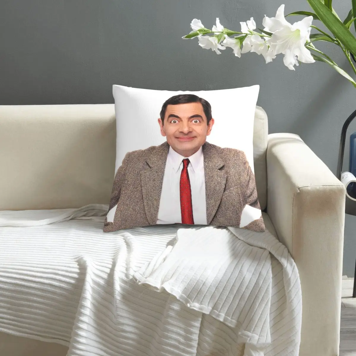 

Наволочка Mr.bean с принтом, наволочка для диванной подушки