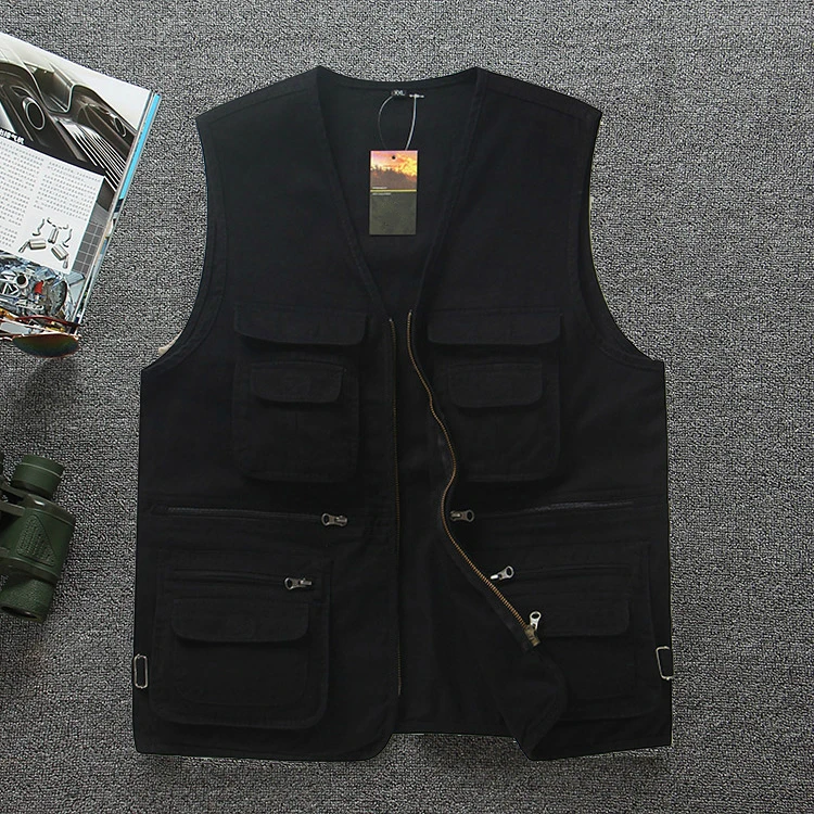 Летняя Повседневная охотничья рыболовная жилетка мужская зеленая куртка без