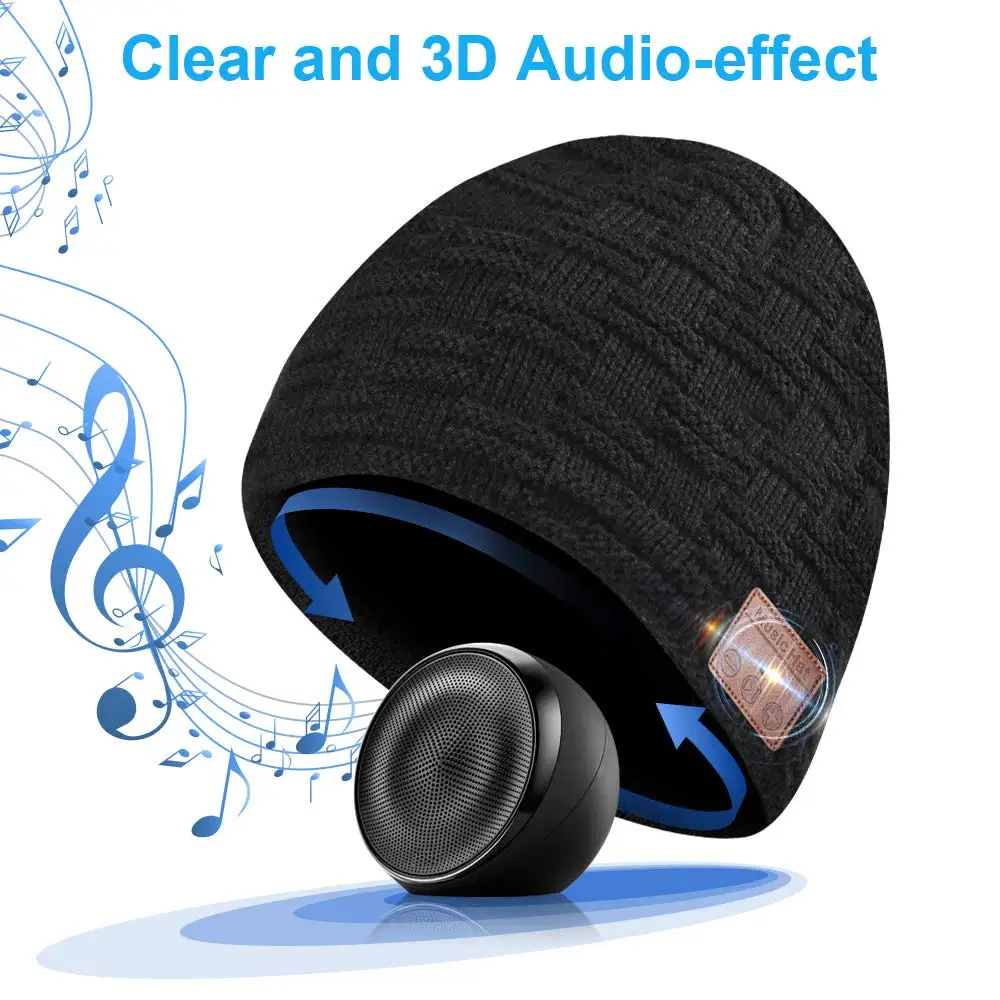 Eastpin Bluetooth Beanie, Bluetooth 5,0 HD стерео Beanie наушники, зимняя шапка, Bluetooth шляпа для бега, электронные подарки