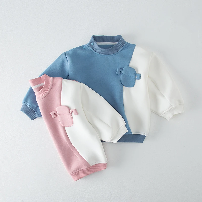 

Kids Boys Girls Sweatshirt Children Toddler Hit Color Autumn Top Clothes