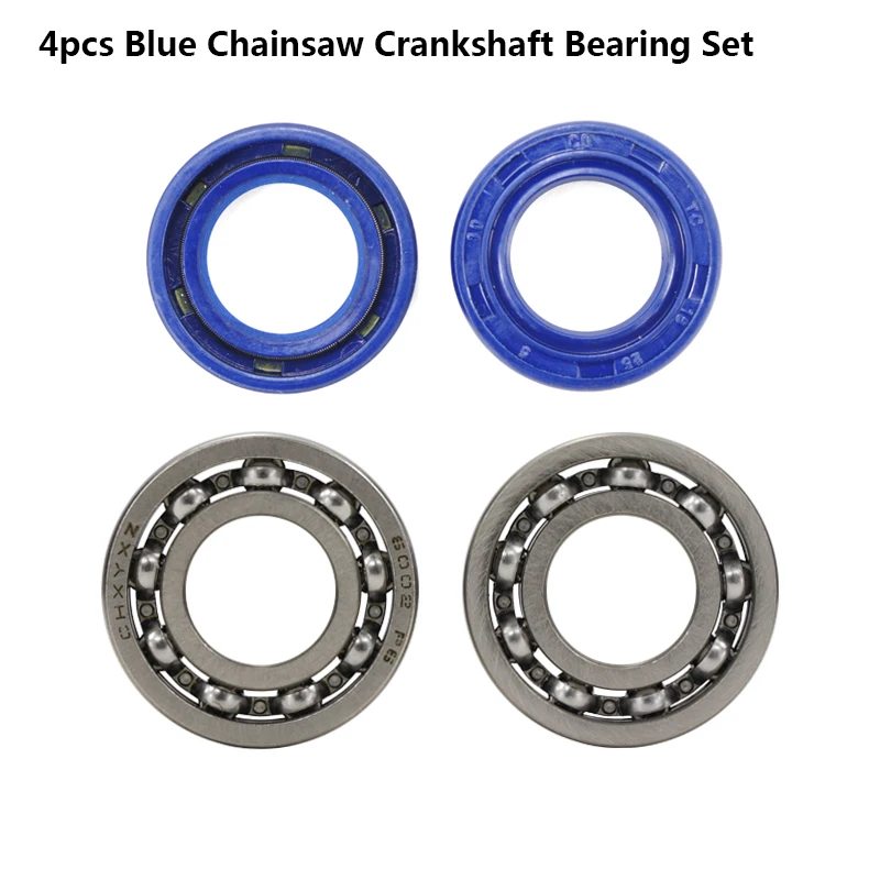 4pcs Blue 4pcs Seals And Crankshaft Bearing Set Chainsaw Oil Seal Kit Fit For STIHL MS180 MS170 170 180 Chainsaw Crankshaft Bearing - Цвет: 4pcs Blue