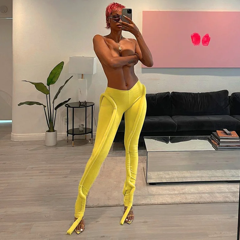 

Women Solid Long Pants Skinny Fashion Casual Leggings Female Basic All-Match Trousers Summer Female Streetwear