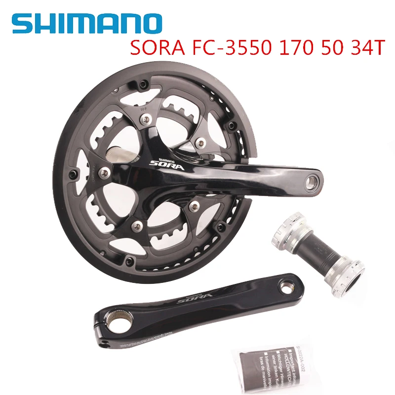 Shimano Sora 3550 шоссейный велосипед 165 мм 170 50 34T 2x9 с 4600 BSA нижним кронштейном 18s