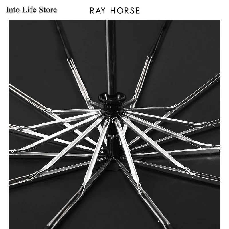 

Luxury Automatic Folding Beach Umbrella Rain Women Big Windproof Folding Umbrella Parasols 12K Men Business Gift Ideas UPF50+