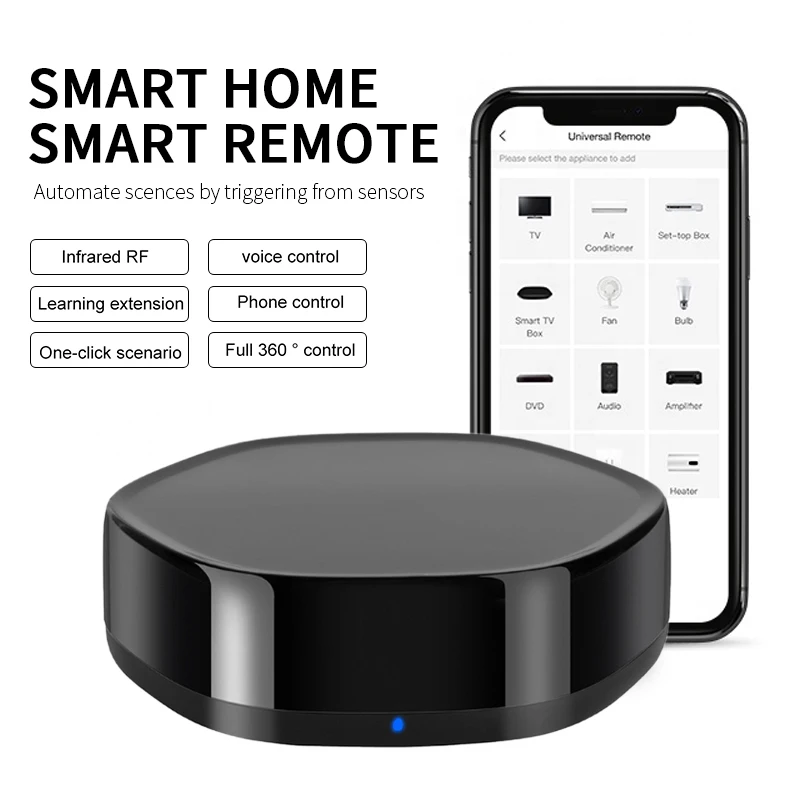 

Умное домашнее управление WIFI + IR + RF, умное приложение, дистанционное управление автоматическим голосовым управлением через Alexa Google Home Tuya, ин...
