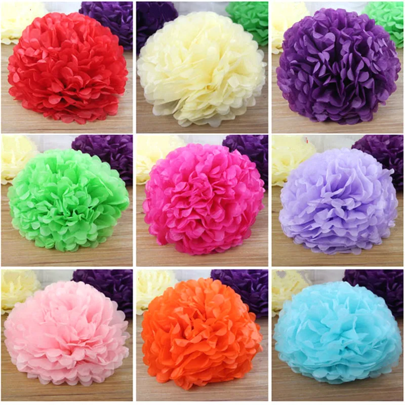 5 шт./лот 12 дюймов (30 см) помпоны из ткани цветы целующиеся шарики украшение для