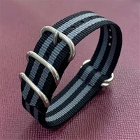 20mm lightweight braided nylon watch strap w stainless steel buckle wristband
