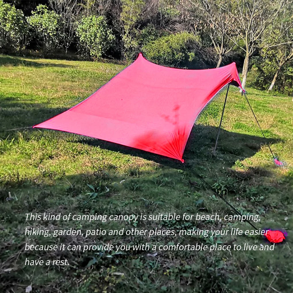 저렴한 가족 해변 양산 경량 차양 텐트 휴대용 야외 텐트 방수 접이식 캠핑 캐노피 폴 색상 랜덤