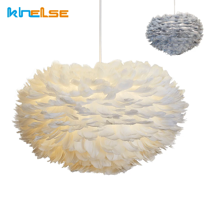Современный подвесной светильник в скандинавском стиле с пером E27 романтический
