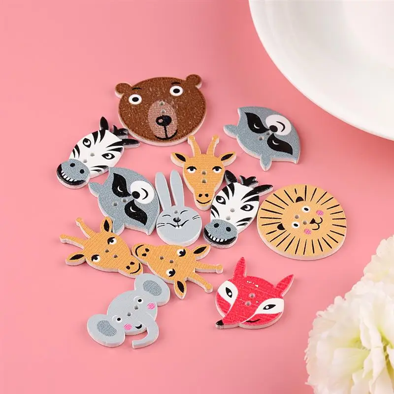 50 шт. деревянные пуговицы с 2 отверстиями для скрапбукинга|Пуговицы| |