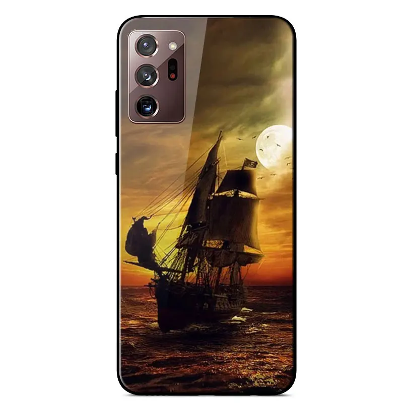 

For Samsung Note 20 Ultra Case Painted Tempered Glass Hard Phone Case For Samsung Galaxy Note 20 Note20 Ultra Protection Cover