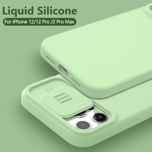 nillkin for iphone 13 pro max case liquid silicone soft case for iphone 13 pro slide camera protect privacy cover for iphone 12 free global shipping