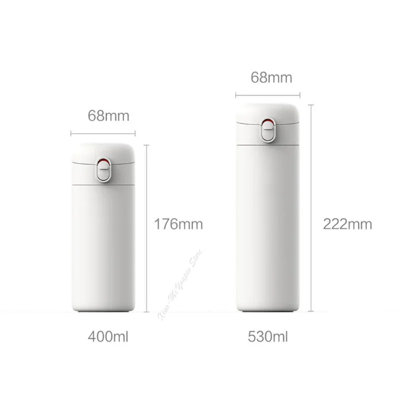 Xiaomi Pinlo 400 мл/530 мл Питьевая Вакуумная чашка из нержавеющей стали холодная 6 часов колба бутылка для воды одной рукой на изоляционный замок