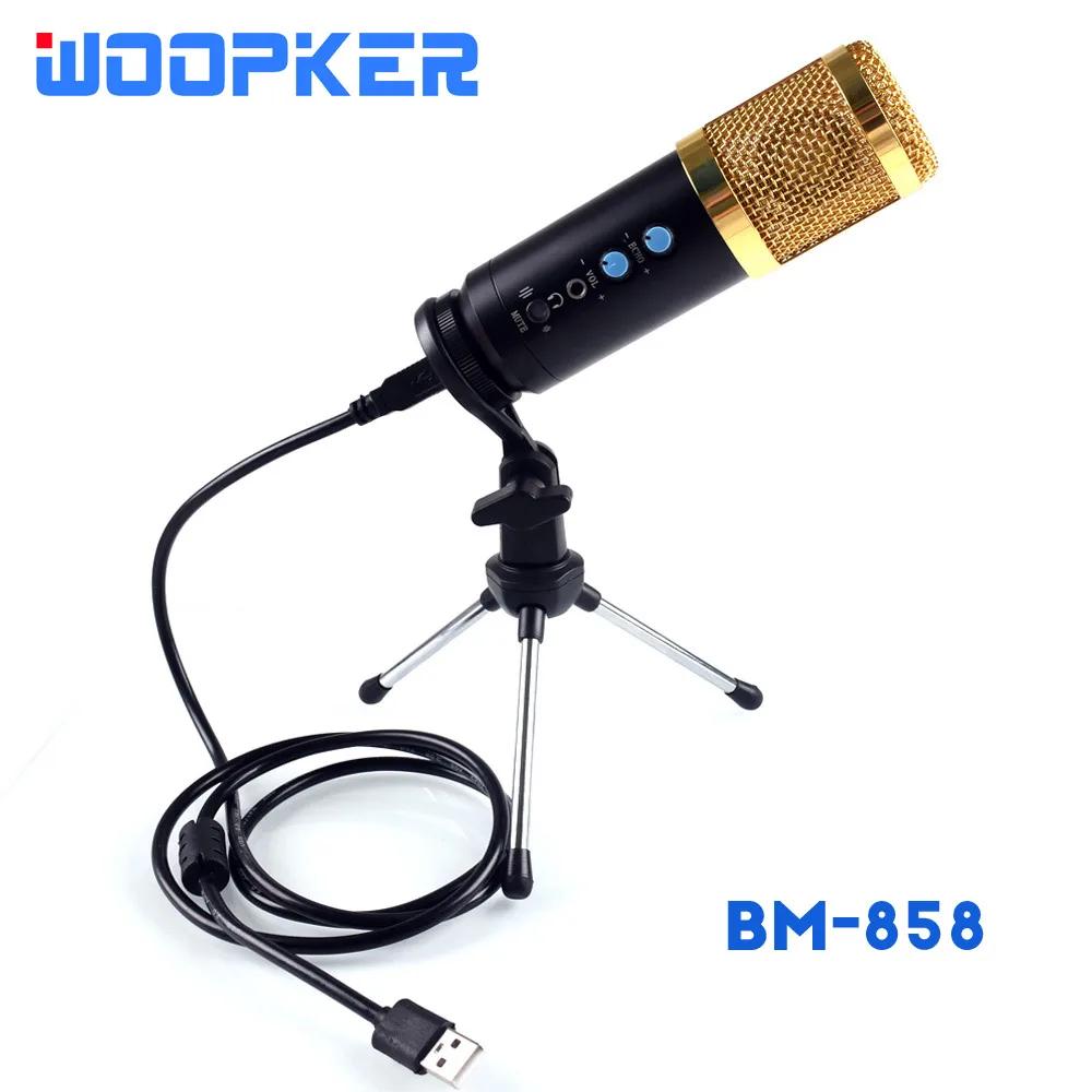 

Computer Condenser Microphone with Tripod Karaoke Studio USB Microfone for Youtube Gaming Recording Mic Kit