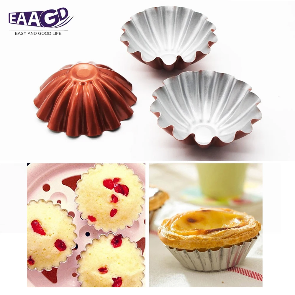 

1Pcs Cake Cookie Molds High-carbon Steel Baking Tool Egg Tart Mold Flower Shape Chrysanthemum Fruit Pie Plate