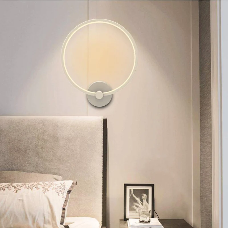 

European single head led wall lamp round square oval for living room corridor bedside hotel AC90-260V wall lamp