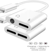 2 in 1 iphone Adapter AUX Charging Lightning to 3.5mm Cable Splitter For All Apple iPhone  lightning to 3 5 mm jack
