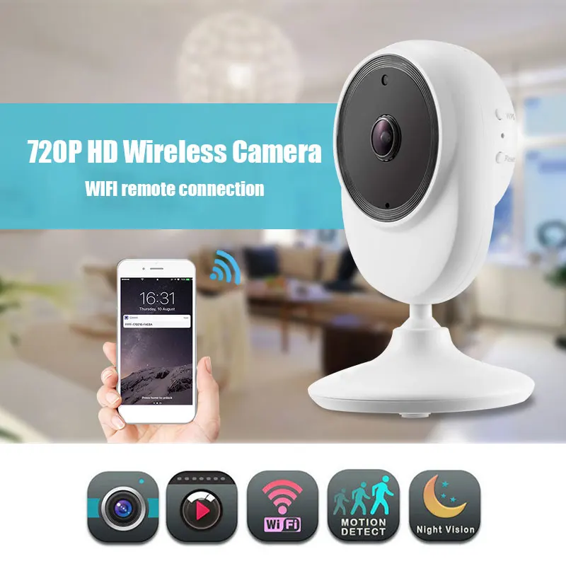 Беспроводная Wi-Fi камера 720P HD с обнаружением движения многофункциональная