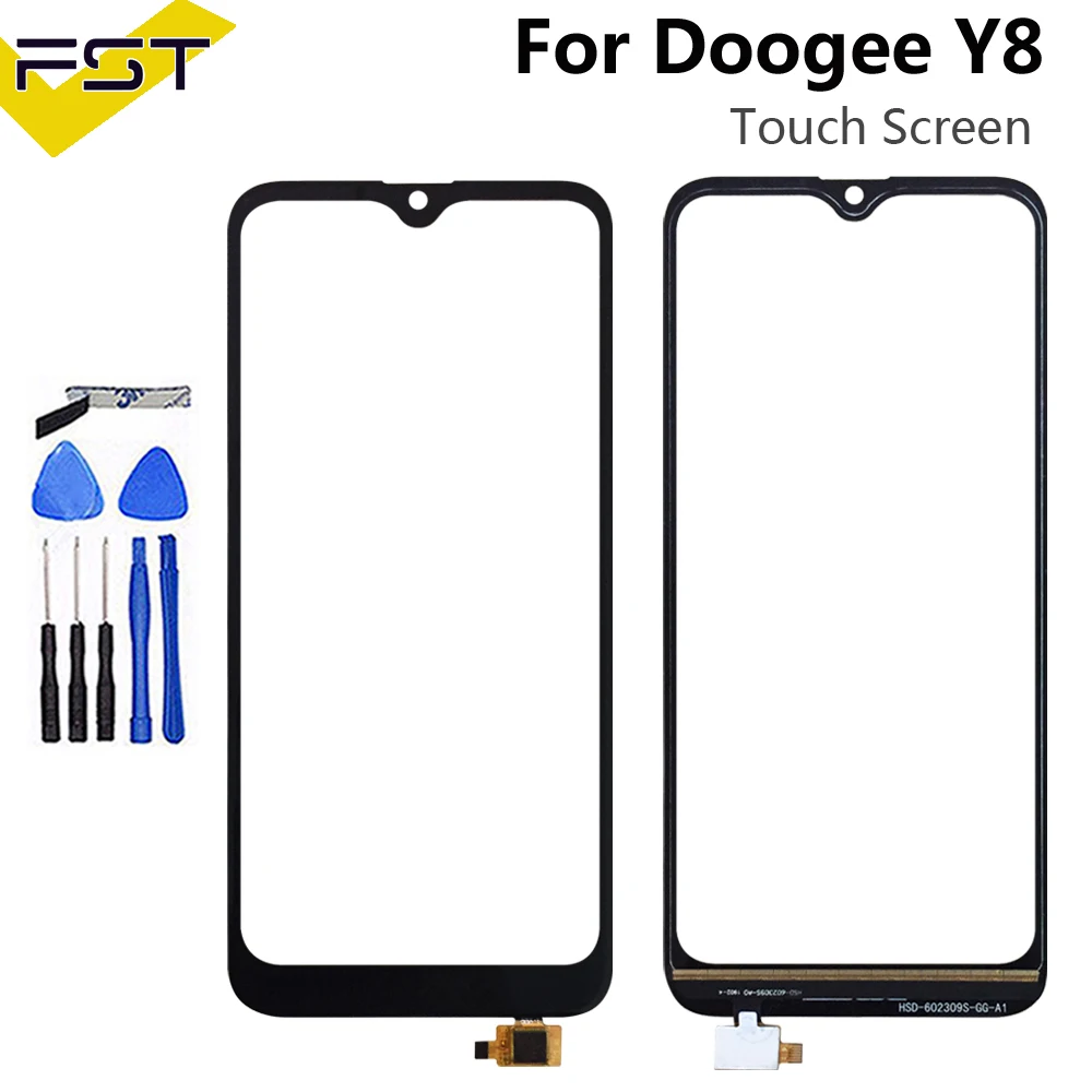 6," Черный сенсорный экран Для Doogee Y8 идеальный Ремонт Запчасти Сенсорная панель сенсор Стекло Объектив Для Doogee Y8 телефон+ Инструменты
