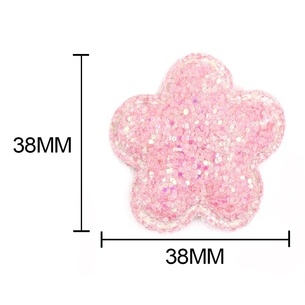 10 шт. 38x38 мм милые цветочные нашивки Kawaii мягкие блестящие для девушек Красочные