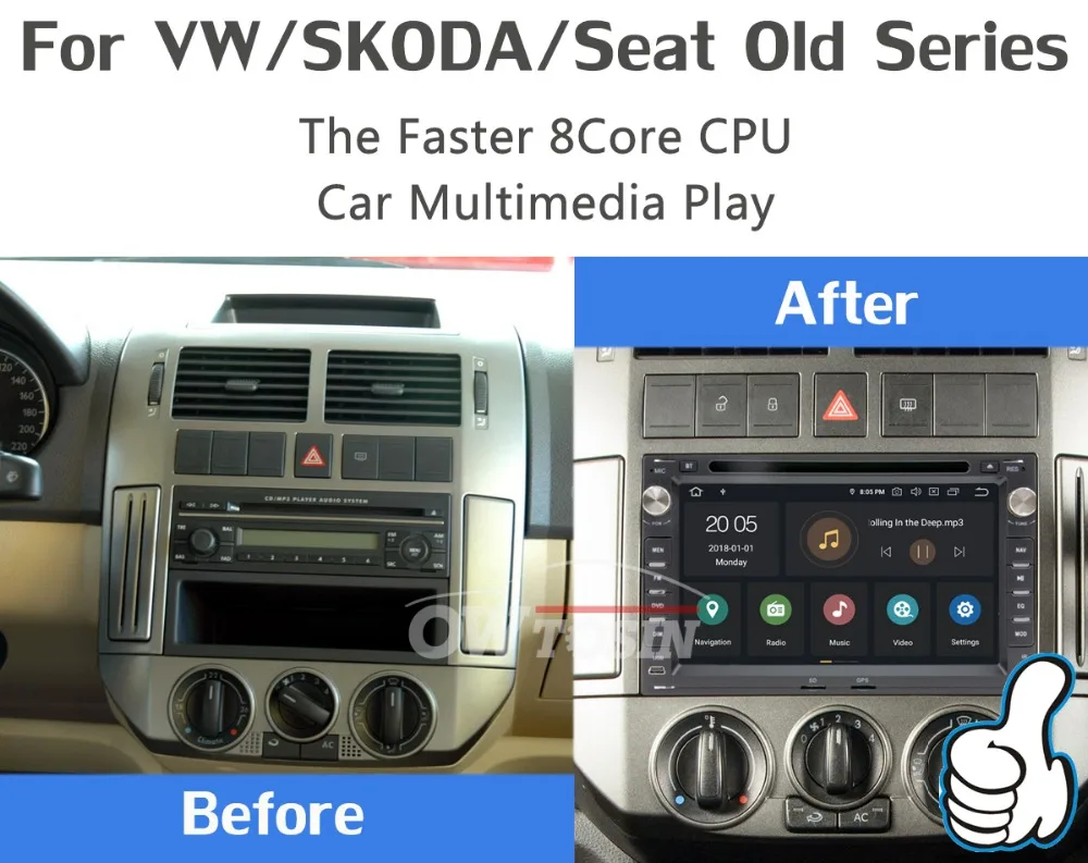 " Android 9,0 PX6 4G+ 64G Автомобильный DVD для шкода Octavia VW Volkswagen для Golf, jetta, POLO SHARAN Passat b5 Golf T4 T5 Seat Ibiza Radio gps