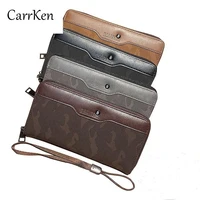 new vintage mens wallet bolsa masculina wristlets clutch long purse large capacity male casual coin purse wallet william polo