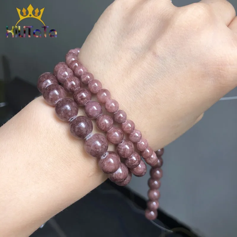 Гладкие натуральные нефриты коричневые красные круглые бусины свободного