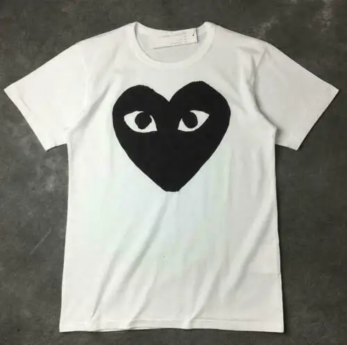 Comme /Des /Garcon /PLAY men t shirt Giant Black Heart Cotton Tshirt Play Tee |