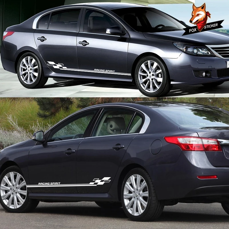 Наклейки для кузова автомобиля 2 шт. спортивный Стайлинг графическая виниловая