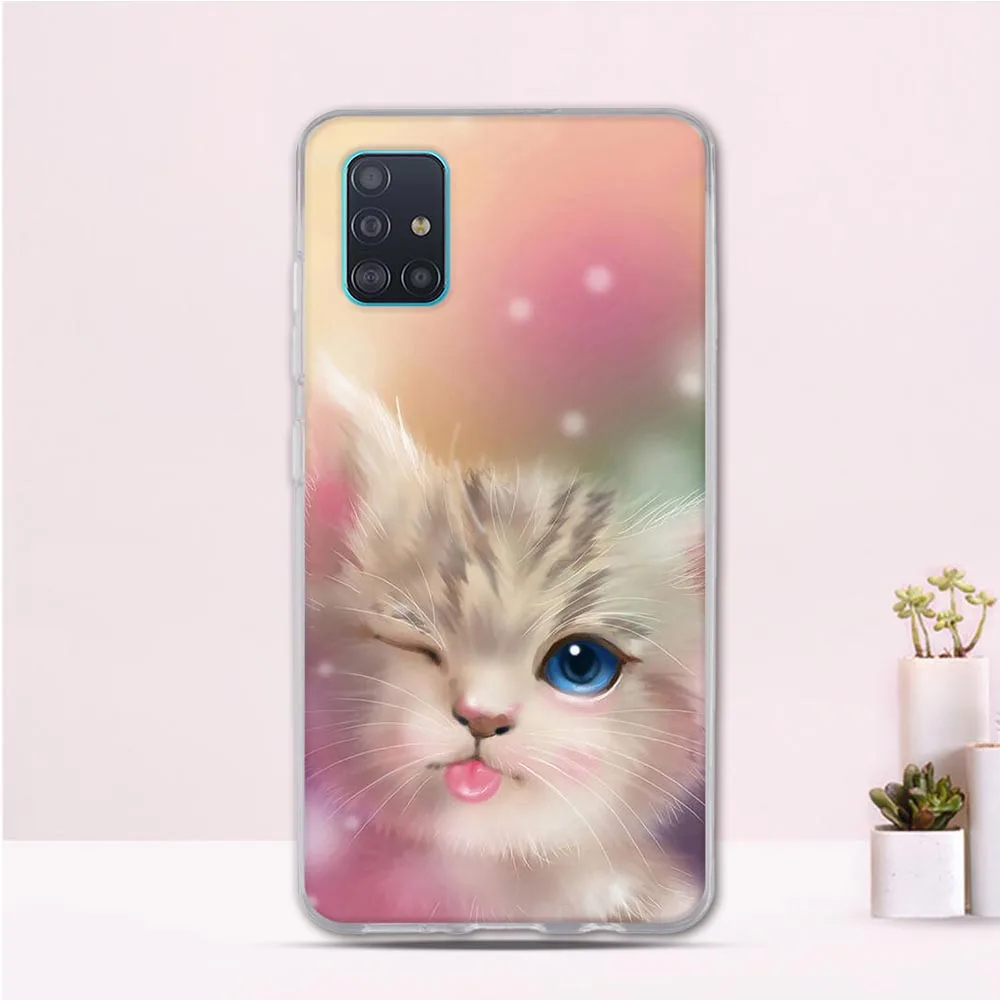 Силиконовый чехол 6 5 дюйма для Samsung Galaxy A51 новая модная мягкая задняя крышка из ТПУ