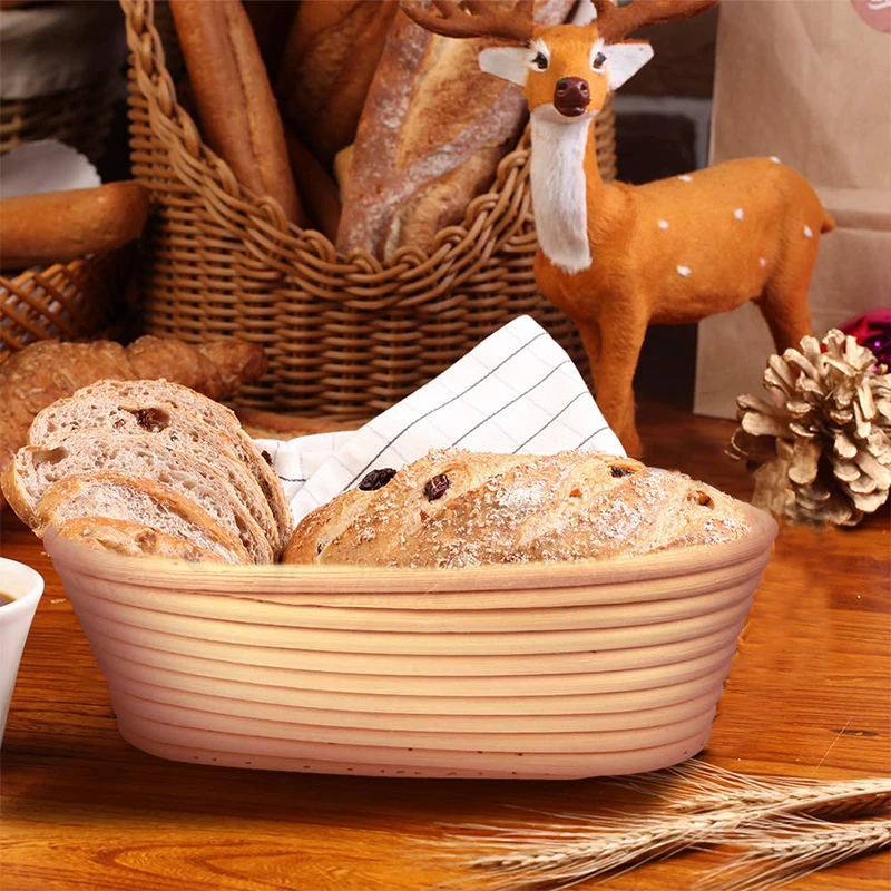 Натуральный Ротанг круглый/прямоугольный для хлеба корзина ферментации