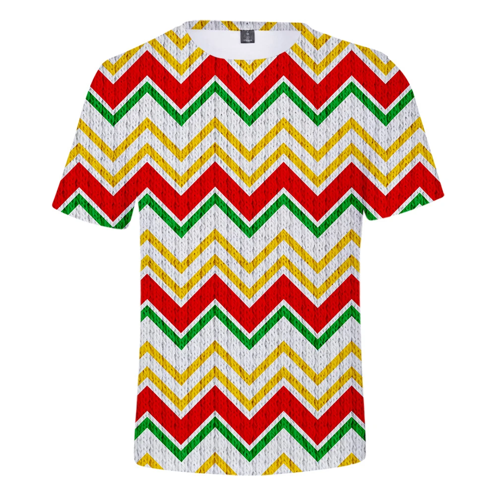 2019 г. Рождественская (дневная) Футболка с 3D принтом милые футболки круглым