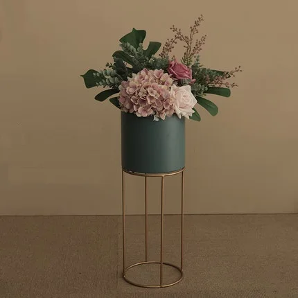 small blue B Скандинавские современные металлические кронштейн из кованого железа цветочные горшки напольные Цветочные подставки Цветочные украшения гостиной домашние украшения искусственные - Цвет: small blue B